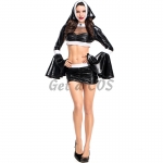 Women Halloween Costumes Split Coating Nun Dress