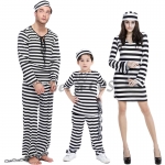 Striped Parent-child Prisoner Family Costume