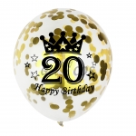 Birthday Balloons Transparent Confetti