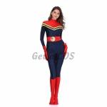 Women Halloween Costumes Captain Marvel Jumpsuit
