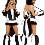 Sexy Halloween Costumes Animal Panda Fur Winter Suit