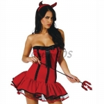 Devil Halloween Costumes Sexy Red Dress