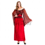 Halloween Costumes One Shoulder Red Vampire Devil Queen Dress