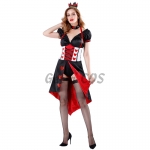 Women Halloween Costumes The Queen Of Hearts In Wonderland Dress