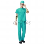 Men Halloween Costumes Cotton Nurse Doctor Uniform