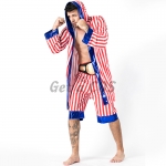 Men Boxer Costumes Stripe Boxing Suit
