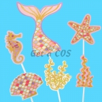 Birthdays Decoration Starfish Mermaid Toothpicks