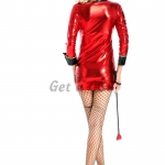 Halloween Costumes Red Policewoman Clothes