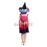 Witch Halloween Costumes Color Magic Dress