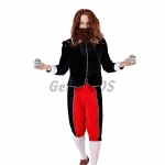 Men Halloween Costumes Black Red Vampire Death Exorcist Crazy Clothes
