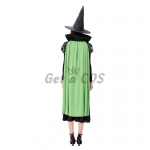 Halloween Witch Costumes Green Cape Dress