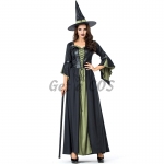 Women Halloween Witch Costumes Long Witch Dress