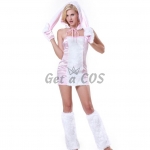 Sexy Rabbit Costumes Pink Dress