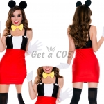 Women Halloween Costumes Mickey Cute Dress