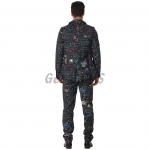 Funny Men Halloween Costumes Physical Formula Suit
