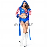 Women Halloween Costumes Boxing Girl Clothes Sexy Style