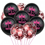 Birthday Balloons Transparent Sequins Mash Up