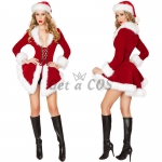 Women Halloween Costumes Red Christmas Furry Clothes