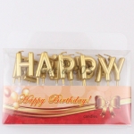 Birthdays Decoration Gilded Letter Candle