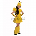 Cute Pikachu Skirt Children's Costume 4 Piece Set