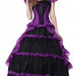 Women Halloween Costumes Palace Purple Dress