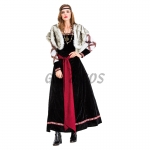 Women Halloween Pirate Costumes Female Warrior With Cape Dress