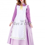 Women Halloween Costumes Purple Maid Clothes