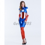 Captain America Costumes Gold Stamping Style