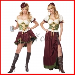 Halloween Costumes Long Short Beer Festival Maid Clothes