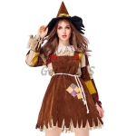 Women Halloween Wizard Of Oz Costumes Straw Doll Style