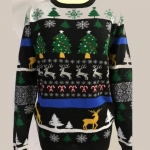 Christmas Sweater Trees Elk Pattern