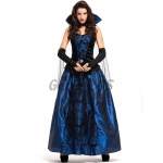 Women Halloween Costume Blue Noble Vampire Dress