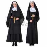 Women Halloween Costume Virgin Mary Nun Priest Costume