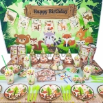 Zoo Birthday Party Tableware Kit