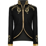Men Halloween Costumes Palace Gold Embroidery Suit