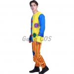 Men Halloween Costumes Patch Clown Suit