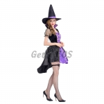 Sexy Halloween Witch Costumes Purple Dress