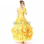 Women Costumes Yellow Fairy Princess Dress Vintage Style