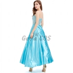 Fairy Princess Light Blue Sexy Long Dress Adult Costume