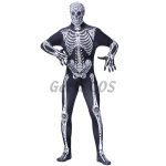 Creepy Halloween Costumes Skeleton Print Clothes