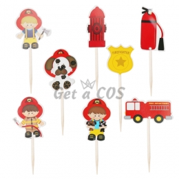 Birthdays Decoration Cartoon Stickers Toothpicks