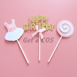 Birthdays Decoration Children Cake Insert Card