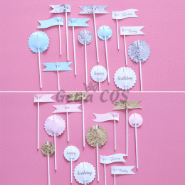 Birthdays Decoration 13-Piece Set Cake Insert Card