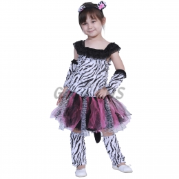 Girls Halloween Costumes Wavy Zebra Skirt
