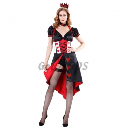 Women Halloween Costumes The Queen Of Hearts In Wonderland Dress