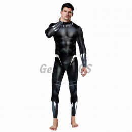 Men Halloween Costumes Black Panther Classic Pattern