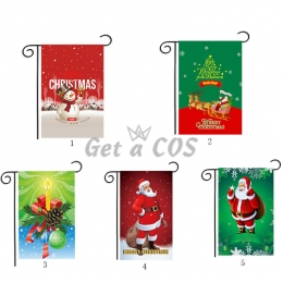 Garden Flags New Santa Pattern Style