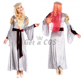 Halloween Costumes Retro Court British Queen Dress