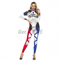 Harley Quinn Halloween Costumes Game Print Suit