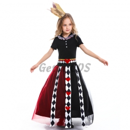 Alice in Wonderland Poker Queen Girls Costume